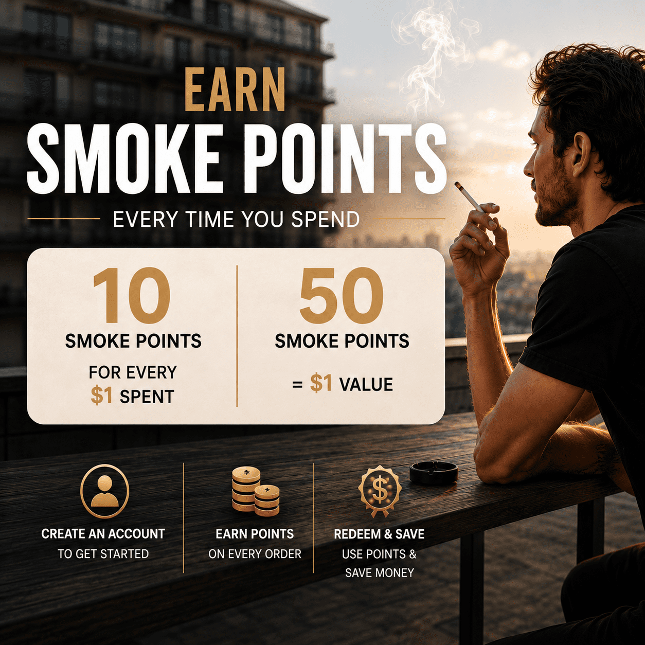 EARN POINTS SMOKES EXPRESS